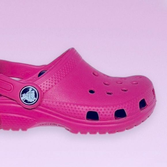 CROCS Clogs Classic Hot Pink Baby Toddler Excellent Size 6 - Picture 3 of 9